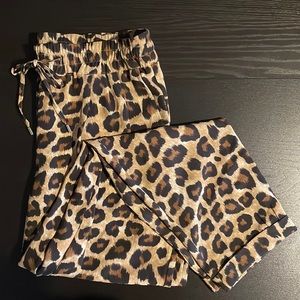Zara leopard print trousers size M